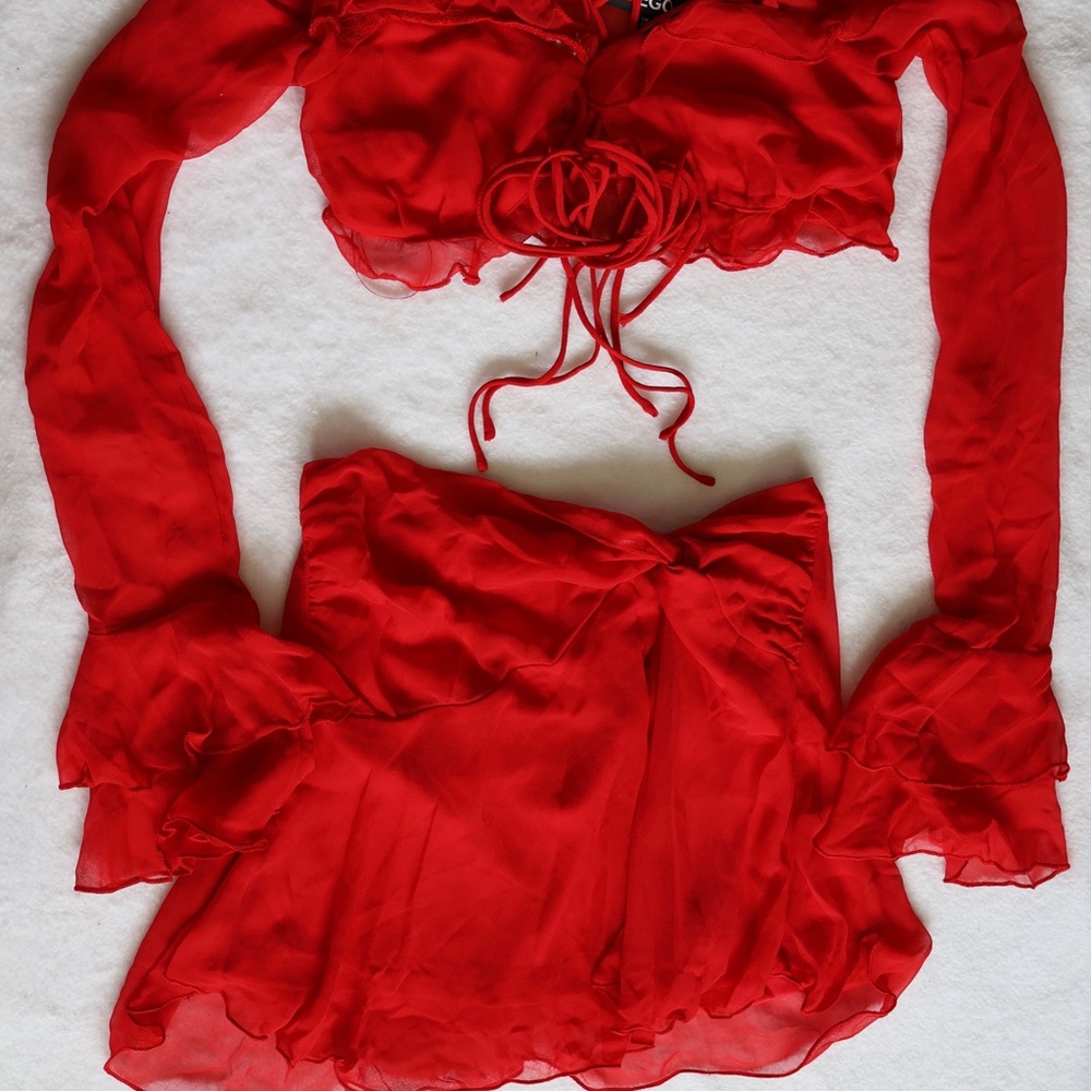 Red Skirt Set - Picture 1 of 5